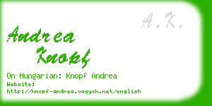 andrea knopf business card
